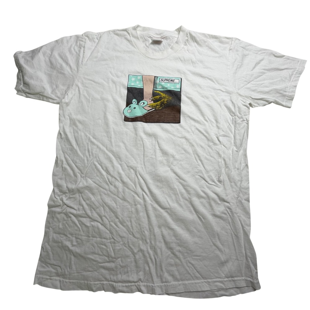 Supreme Monster Claw Bunny Slipper Graphic Tee White Mens Medium Shirt